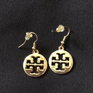Gold logo earrings